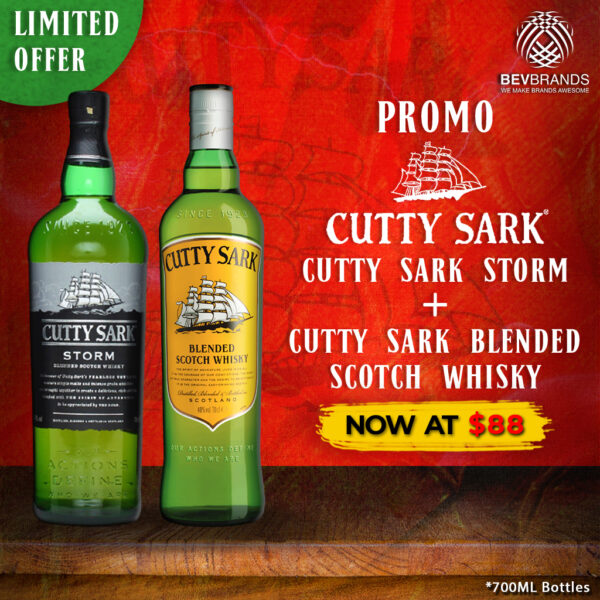 Cutty Sark Promotion (Cutty Sark Whisky & Cutty Sark Storm Whisky) 700 mL-07 $88