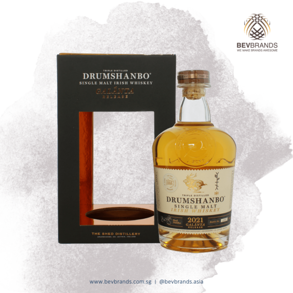 Drumshanbo Single Malt Whiskey Singapore 2021 Galánta Release 700mL 46% ABV 01-sq grey bb