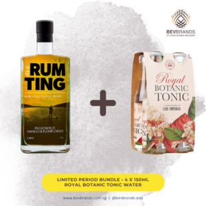 RumTing Passionfruit Mango Elderflower Gin 01 Promo Royal Botanic Tonic Water 4 x 150mL -02-sq grey bb