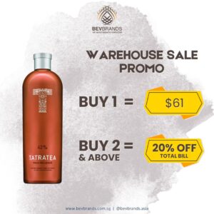 TATRATEA Peach Tea Liqueur 700 mL 42 Percent ABV