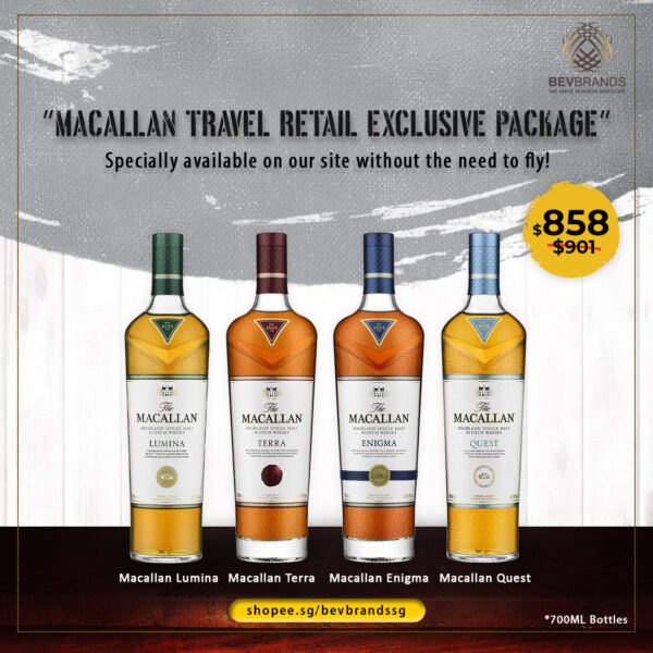 bevbrands singapore golden clover singapore The Macallan Whisky Singapore The Macallan Travel Retail Exclusive Package (Lumina, Terra, Enigma, Quest) Scotch Whisky-02