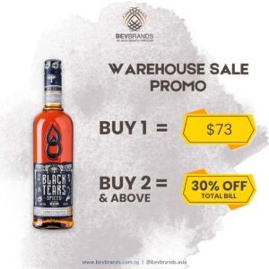 Black Tears Spiced Rum 700 mL 40 Percent ABV with LIMITED EDITION Cocktail Shaker