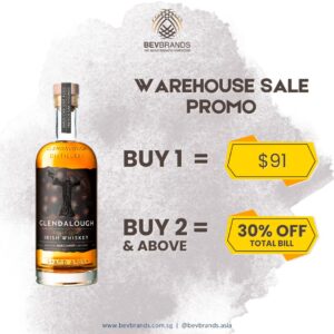 Glendalough Single Cask Irish Whiskey with Grand Cru Burgundy Cask Finish 700 mL 42 Percent ABV