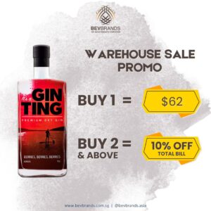 GinTing Berries, Berries, Berries Flavoured London Dry Gin 700 mL 42.5 Percent ABV