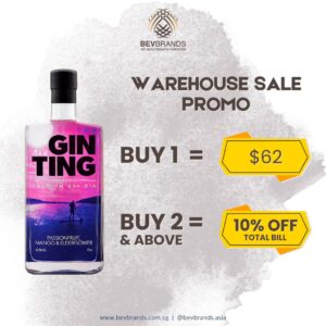 GinTing Passionfruit, Mango & Elderflower Flavoured London Dry Gin 700 mL 42.5 Percent ABV