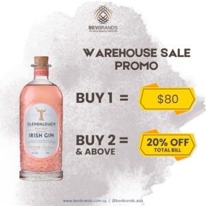 Glendalough Wild Rose Irish Gin WAREHOUSE SALE PROMO 700 mL 37.5 Percent ABV